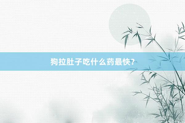 狗拉肚子吃什么药最快？